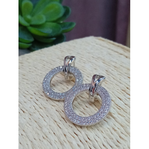 Сережки кола в цирконах