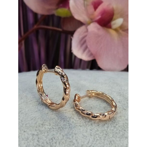 Сережки кільця фактурні 2,0см