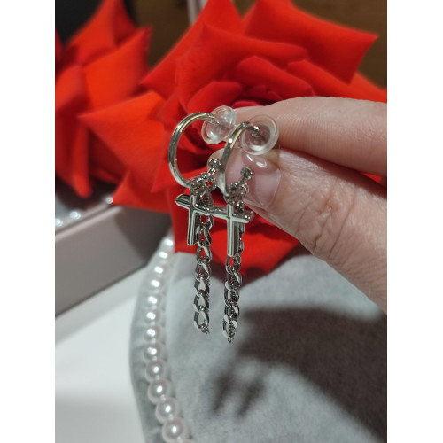 Сережки хрестики Сережки хрестики