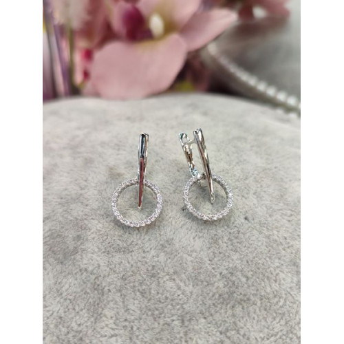 Сережки з цирконами