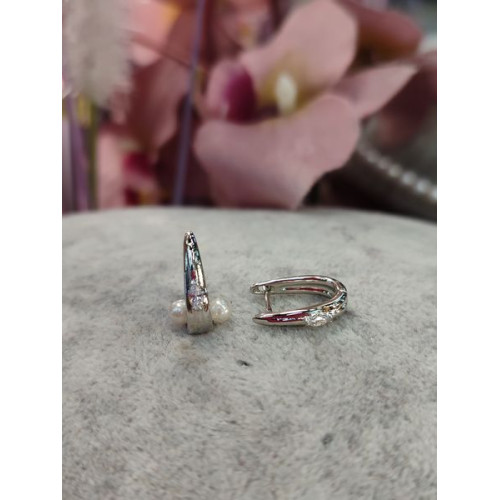 Сережки з цирконом