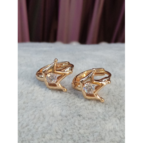 Сережки коронки з цирконами