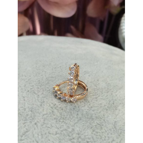 Сережки кільця з цирконами
