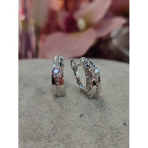 Сережки з цирконами