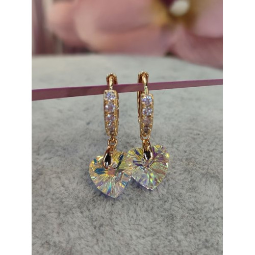 Сережки, сердечка, кольорові Сережки, сердечка, кольорові