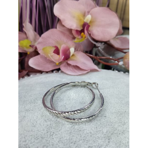 Сережки кільця, бижутерний сплав, 3,5см