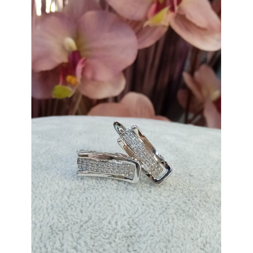 Сережки з цирконами