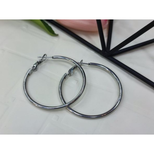 Сережки кільця сталь 4,0см