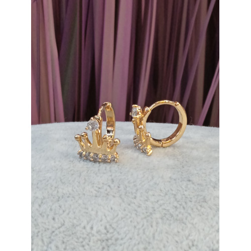 Сережки коронки з цирконами