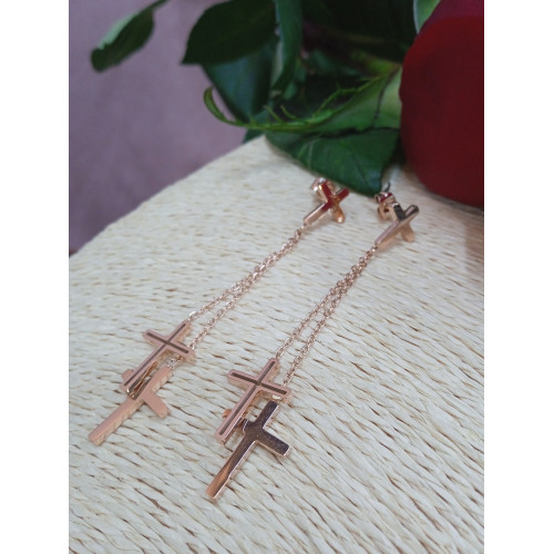 Сережки хрестки сталь