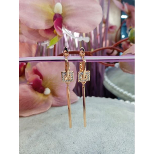 Сережки вісюльки з цирконами