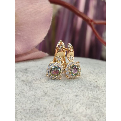 Сережки з містик цирконами Сережки з містик цирконами