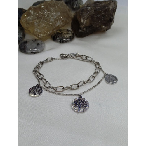 Браслет сталь-ланцюжок Дерево життя