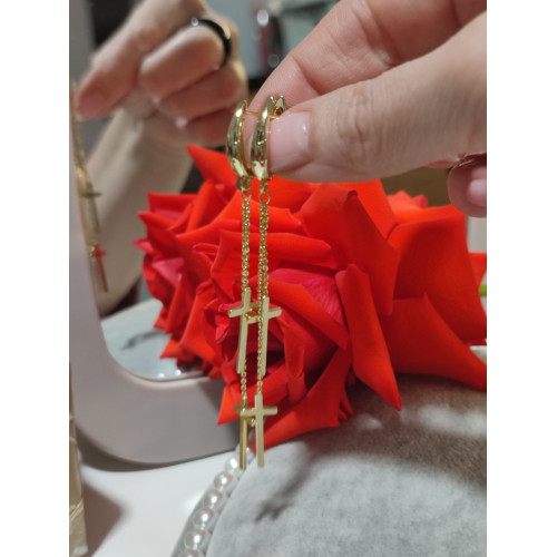Сережки хрестики