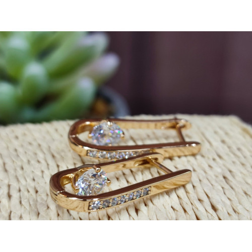 Сережки з цирконами