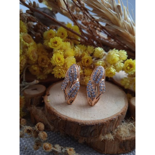 Сережки з цирконами