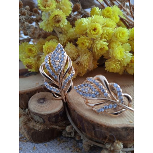 Сережки з цирконами