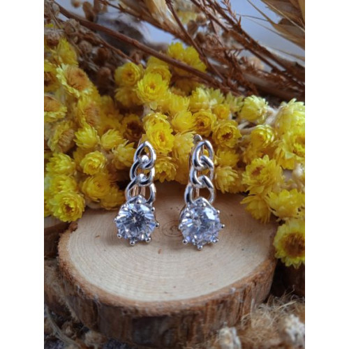 Сережки з цирконами