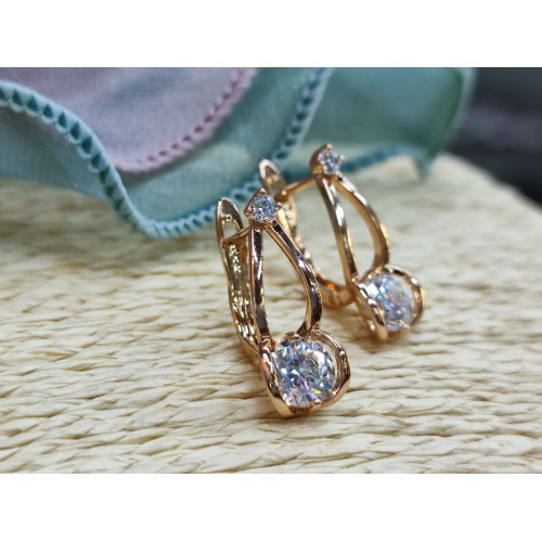 Сережки з цирконами