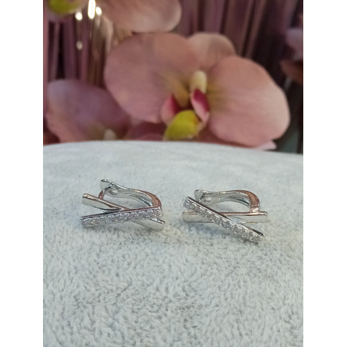 Сережки з цирконами