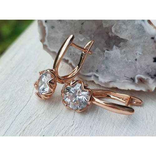Сережки з цирконами